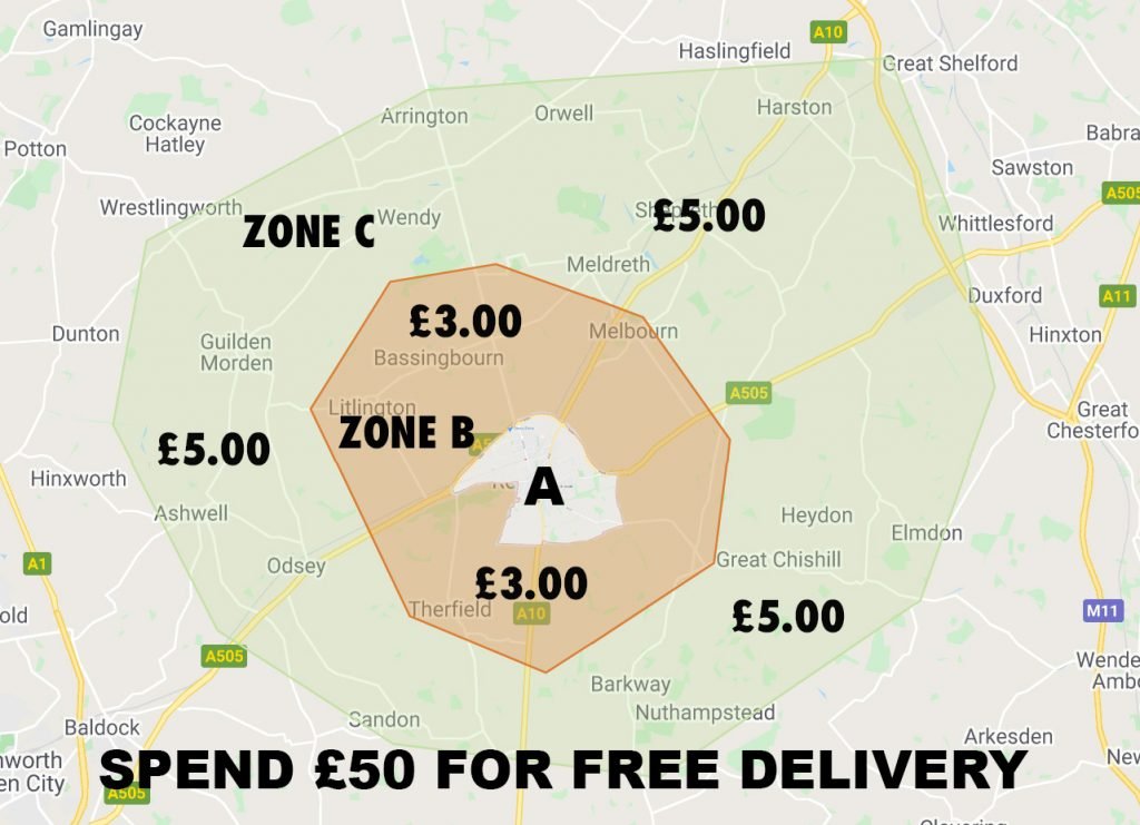LOCALDELIVERYZONES Cambridge Wine Royston, Hertfordshire